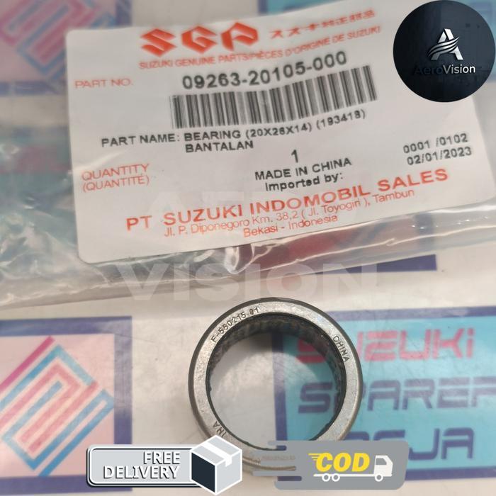 AEROVISION - 09263-20105-000 Bearing Dalam Pulley Belakang CVT Suzuki Skydrive 125 Original
