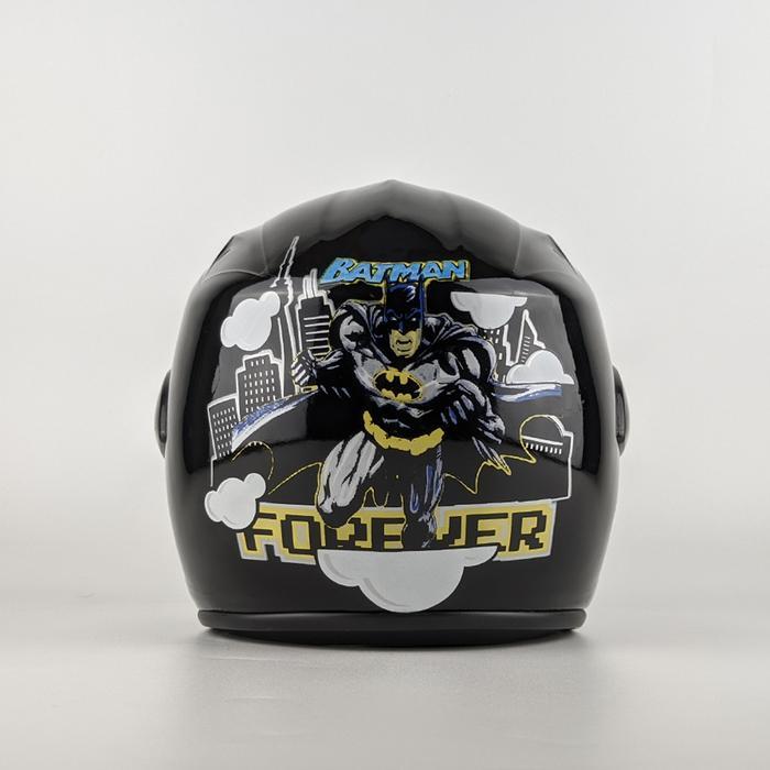 Helm Motor Anak Kecil Murah Helmet Kids Pet Motif Spiderman SNI - Batman Hitam