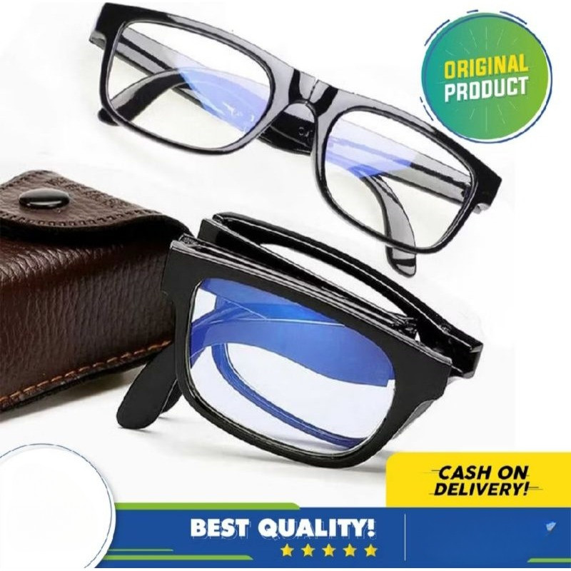 promo11Kacamata Baca Plus Auto Focus Lipat Kaca Mata Fokus Anti Radiasi Blueray Frame Pria Wanita