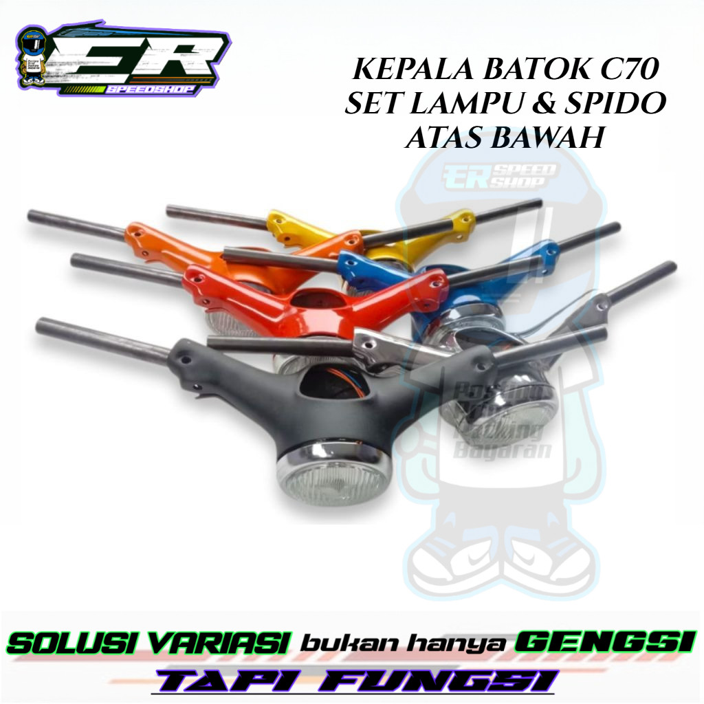 KEPALA C70 BATOK C70 SET LAMPU DAN SPIDO ATAS BAWAH