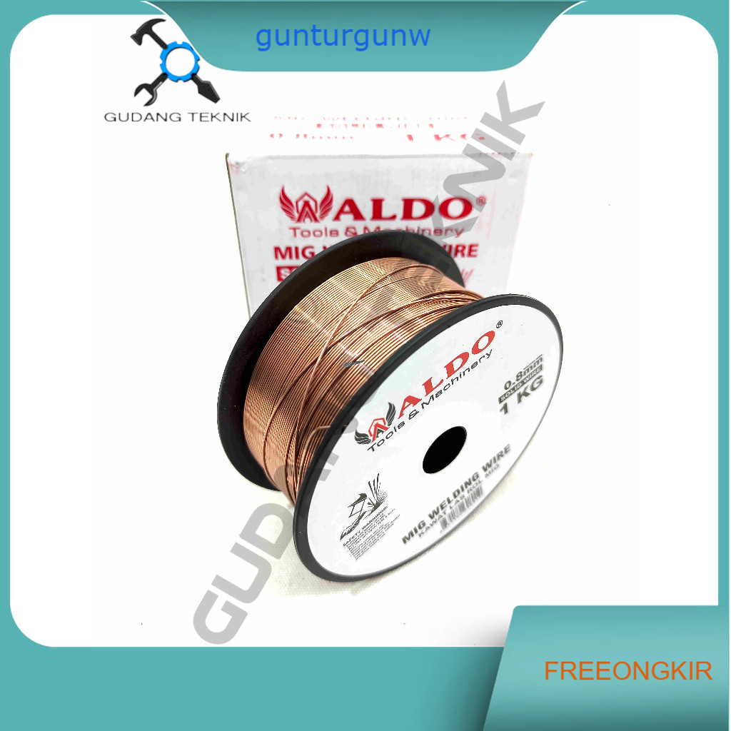 (ALDO SOLID WIRE 0.8mm 1Kg) Kawat Las Mig SOLID WIRE 0.8mm 1Kg  / Flux Core Wire Kawat Las Gas Co2 0
