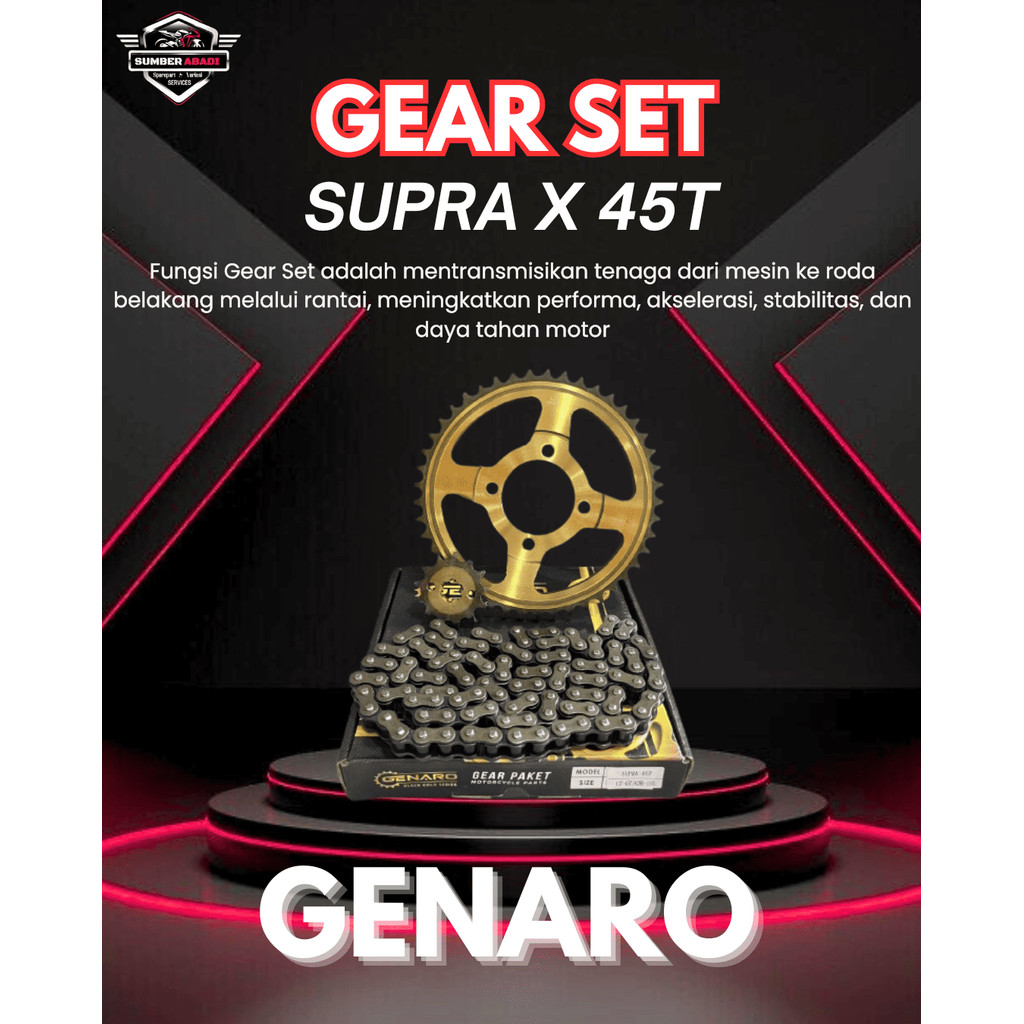 Genaro Gear Set Supra X 45T