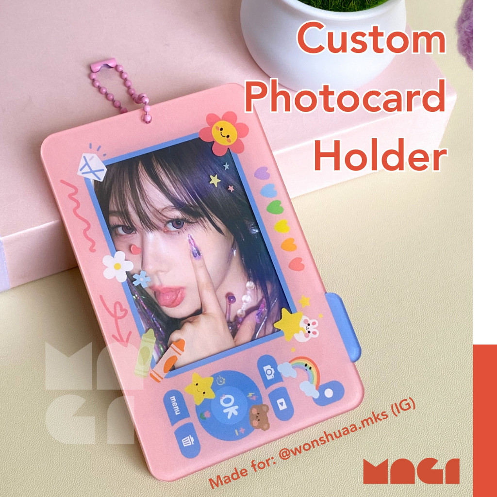 Terlaris CUSTOM Photocard Holder / PC Holder Acrylic Frame 1 Sisi Transparan - Grosir / Jasa Cetak