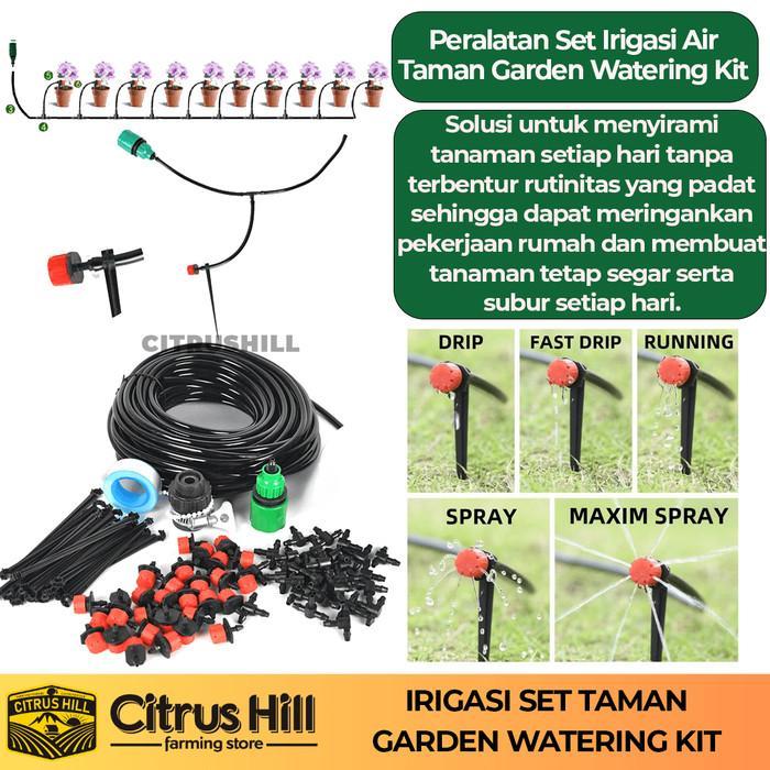 Peralatan Set Irigasi Air Taman Garden Watering Selang Irigasi Tetes