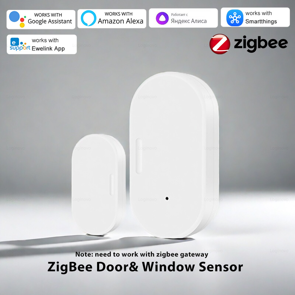 Sensor Pintu Jendela Ewelink Zigbee, Detektor Buka Tutup, Alarm Keamanan Masuk, Sensor Pintu untuk A