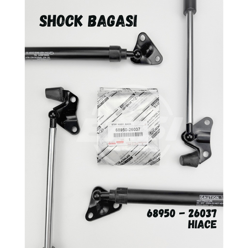 SHOCK BAGASI HIDROLIK PINTU BELAKANG HIACE 1SET 68950-26037