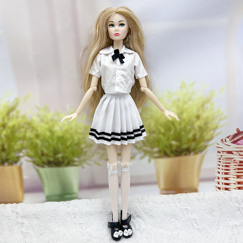 1/6 BJD doll dress / grid skirt Hooe for 30cm xinyi Fr2 blythe Soler doll clothes for fat doll