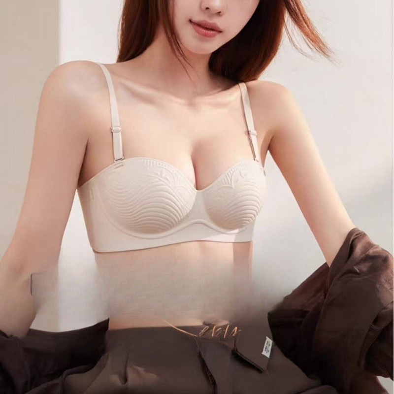 Awan Lembut Set Bra Wanita dengan Ukuran Setengah Cup