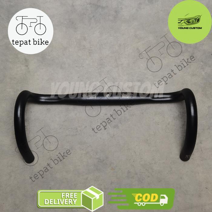 Handlebar Dropbar Roadbike Balap UNO Alloy 380mm 400mm 420mm Oversize 31.8mm Aero - 420mm -young