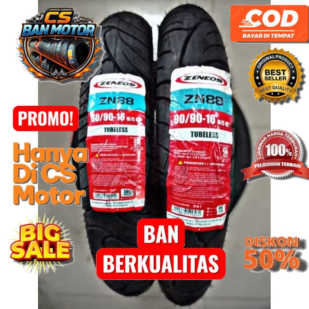 Ban luar motor ring 16 ukuran 80/90&90/90