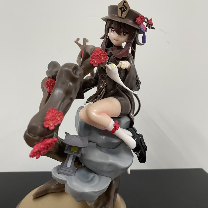 Genshin Impact Anime Figure Hu Tao Hu Tao Ornament Collection Craft Action Figures PVC Model Doll Gi