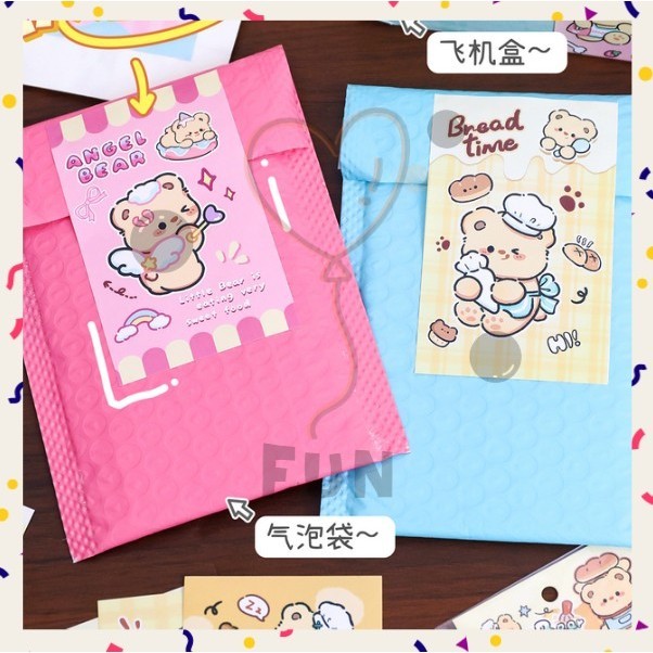 FUNFINDS STICKER SEAL BEAR / STIKER LABEL  / KOTAK LABEL MAKANAN STIKER LABEL PANJANG A-SK031