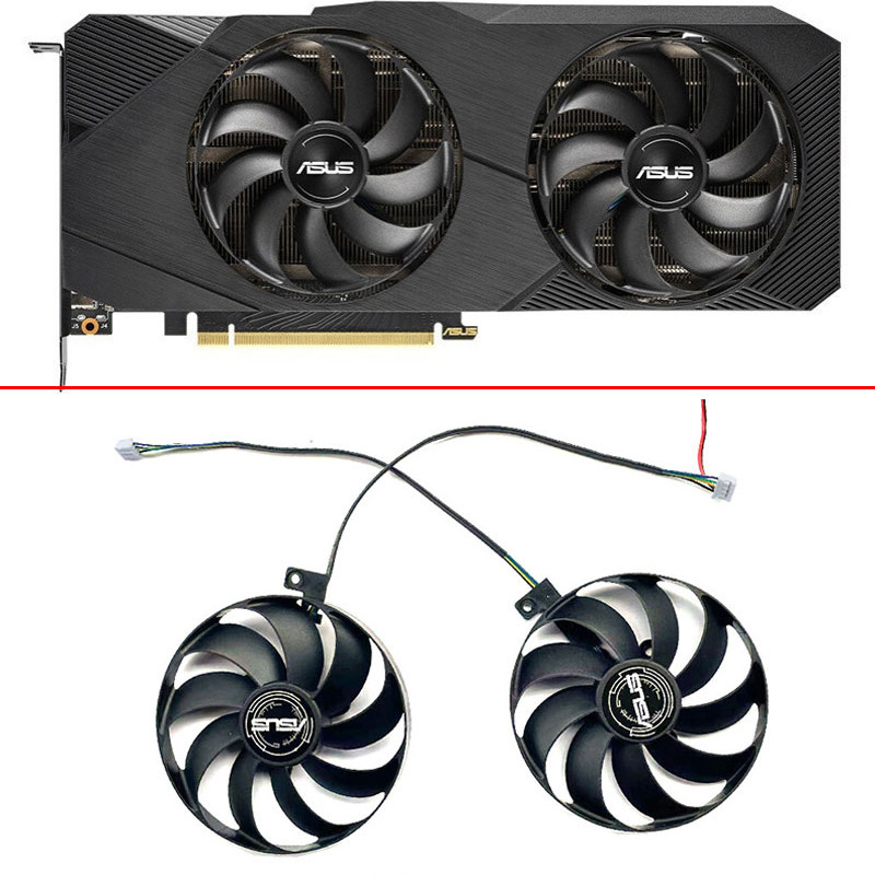 Cooling Fan For ASUS RTX 2060 2070 2080 SUPER RTX 2070 2080 DUAL EVO Advanced Graphics card fan repl