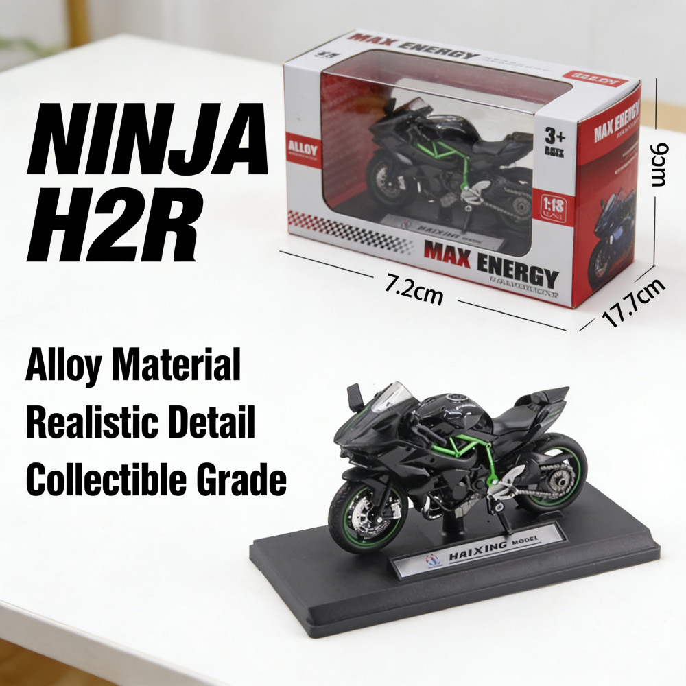 Diecast Skala Kawasaki H2R Ninja Sepeda Yamaha YZF-R1M Model R1M Sepeda Diecast