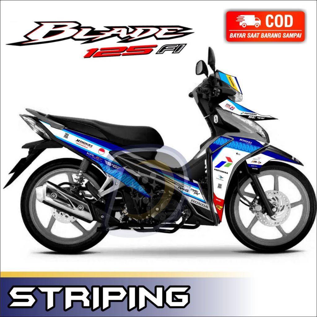Striping Lis Blade New 125 Stiker Lis Variasi Honda Blade New Stiker Motor Honda Blade New Mandalika