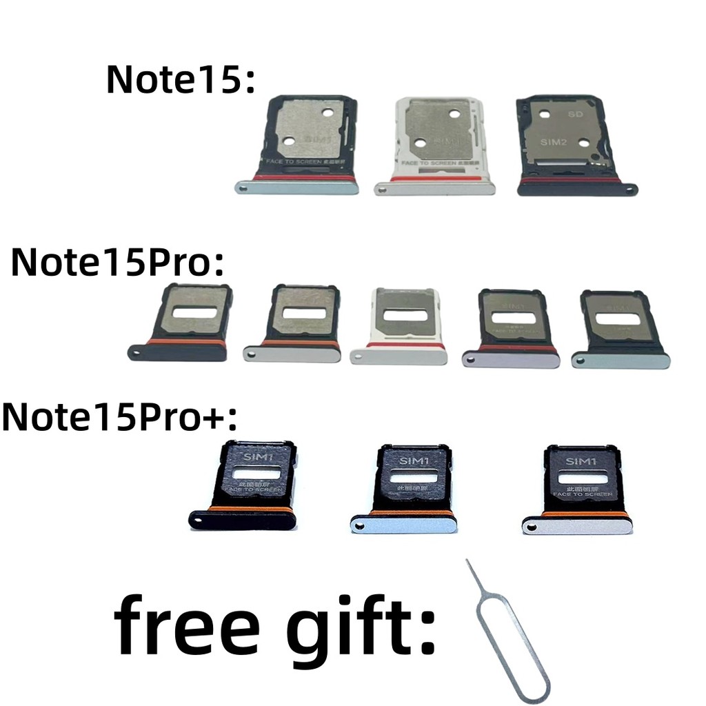 SIM Card Tray chip slot drawer card Holder For Xiaomi Redmi Note15 Note15Pro Note15ProPlus Note15Pro