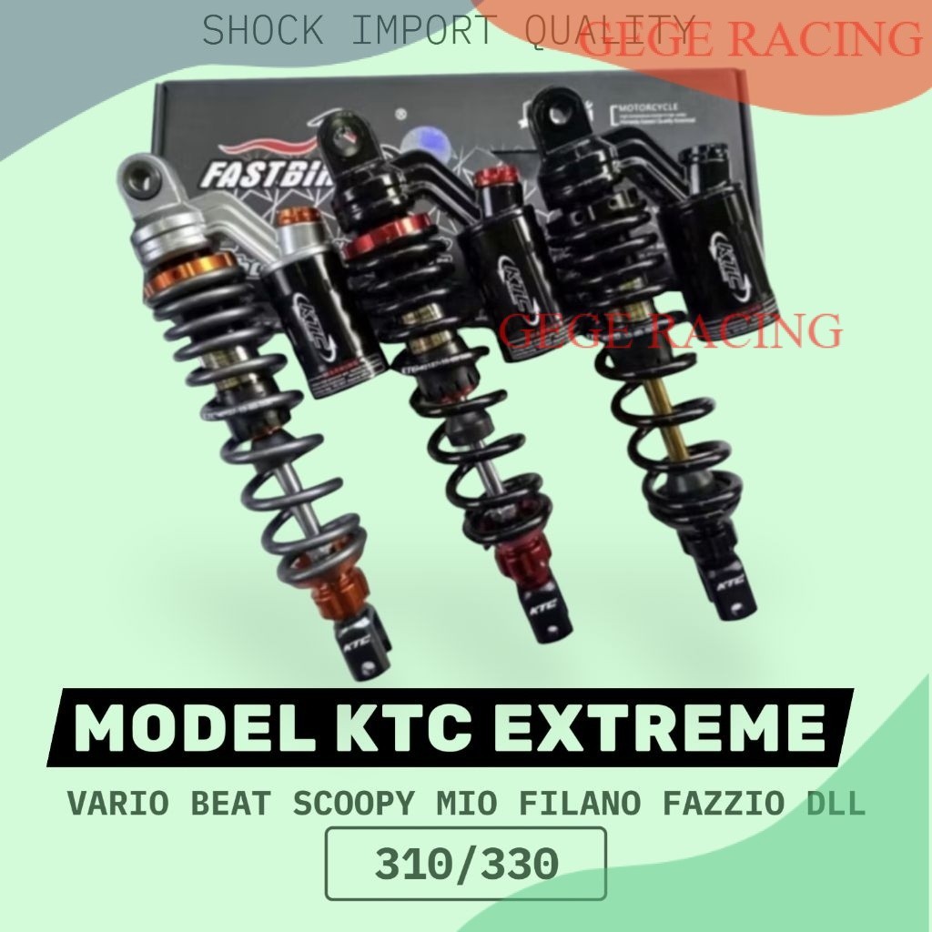 EXTREME NEW - Shockbreakers Tabung Atas 310mm/330mm Shock Belakang COPYAN Model Extreme Vario Mio Be