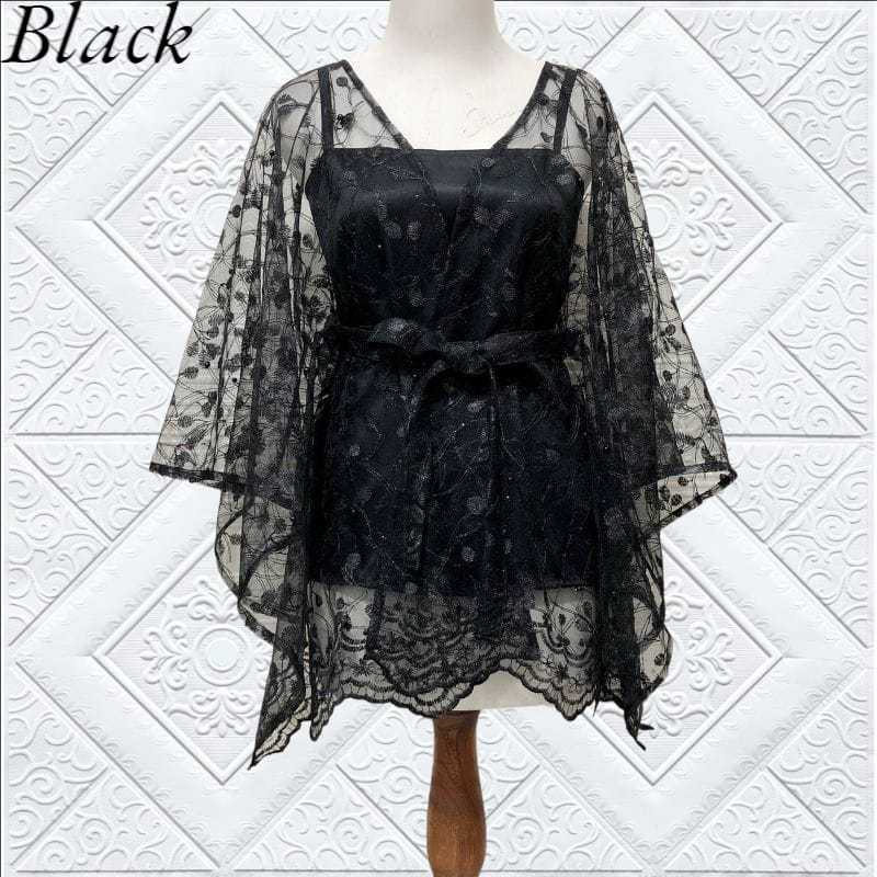 Outer pita kebaya cantik kebaya bridesmaid lamaran wisuda//pesta//hitam | AK5