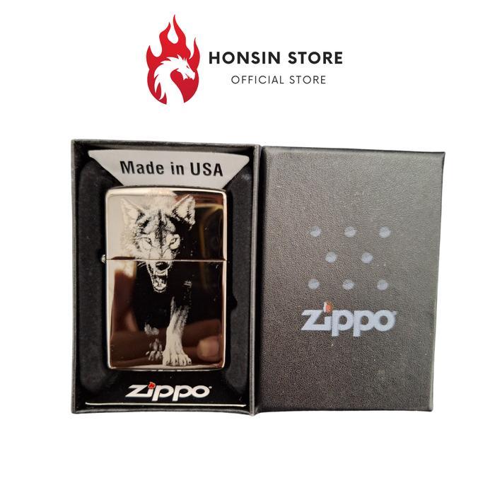 Korek Zippo Motif Serigala Black Ice Korek Api Zippo Original Zippo Premium