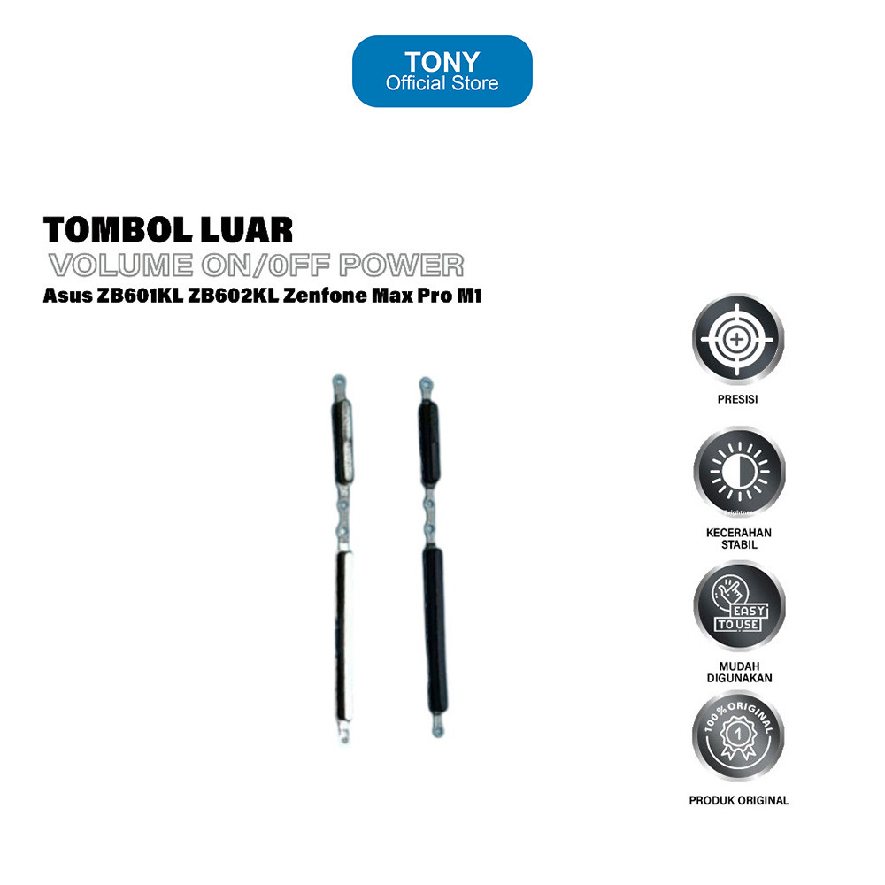 TOMBOL LUAR POWER ON/OFF VOLUME UNTUK HP ASUS ZB601KL ZB602KL Zenfone Max Pro M1 Power Volume Sparep