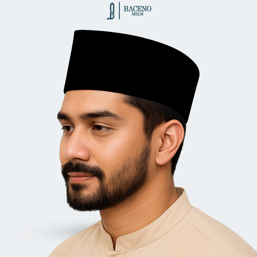 BACENO MUSLIM - Songkok Nasional Polos Premium Peci Nasional Peci Polos / Songkok Pesantren