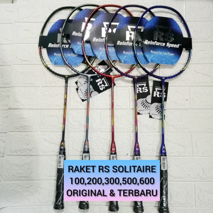 RAKET BADMINTON RS SOLITAIRE 100,200,300,500,600 ORIGINAL 100%