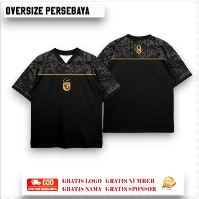 Kaos Jersey Oversize Persebaya Surabaya   Custom Nama Nomor | Adem & Nyaman