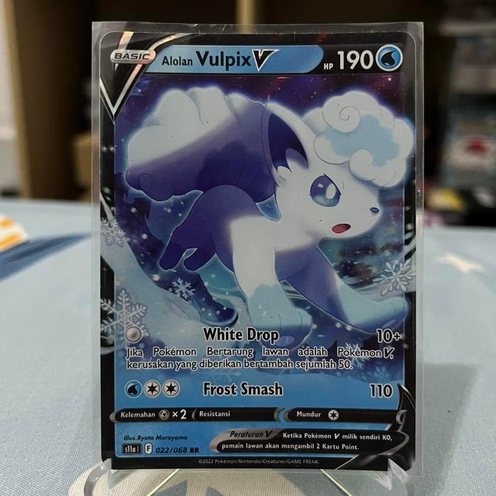 Alolan Vulpix V S11a Pokemon TCG Indonesia