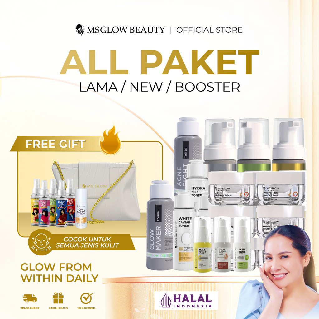 Ms Glow Whitening Acne Luminous WCD Ultimate Skincare 1 Set Lengkap Paketan Official Store BPOM