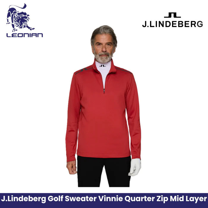Jaket Pria J.Lindeberg Vinnie Quarter Zip Mid Layer
