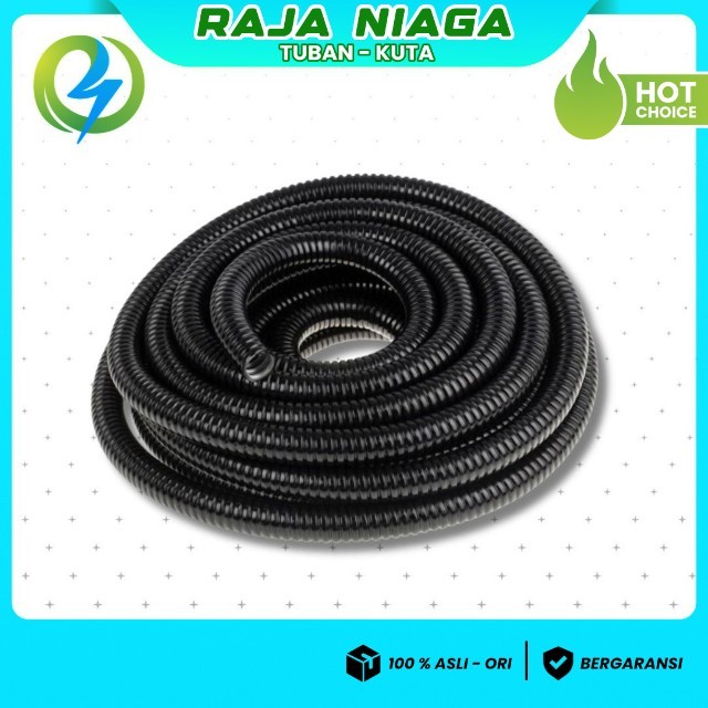 Pipa Flexible Hitam Corrugated Pelindung Kabel Listrik Lentur Kuat dan Tahan Lama untuk Instalasi Ra
