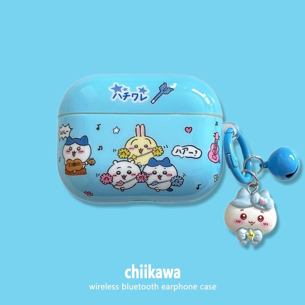 Casing pelindung Chiikawa untuk AirPods 4 Usaki, casing headphone bluetooth nirkabel AirPods Pro 3, 