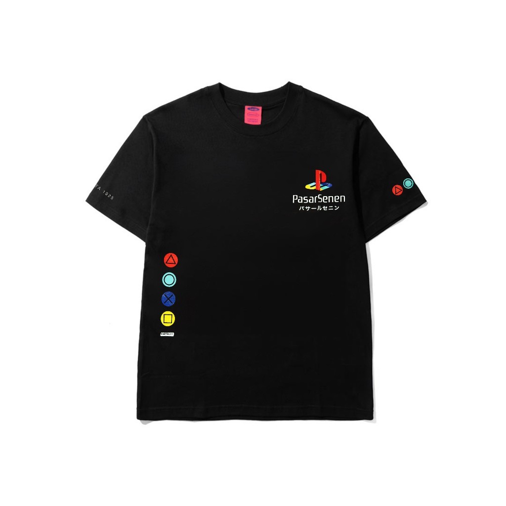 Kamengski - Pasar Senen Black Short Tee Kaos Pria