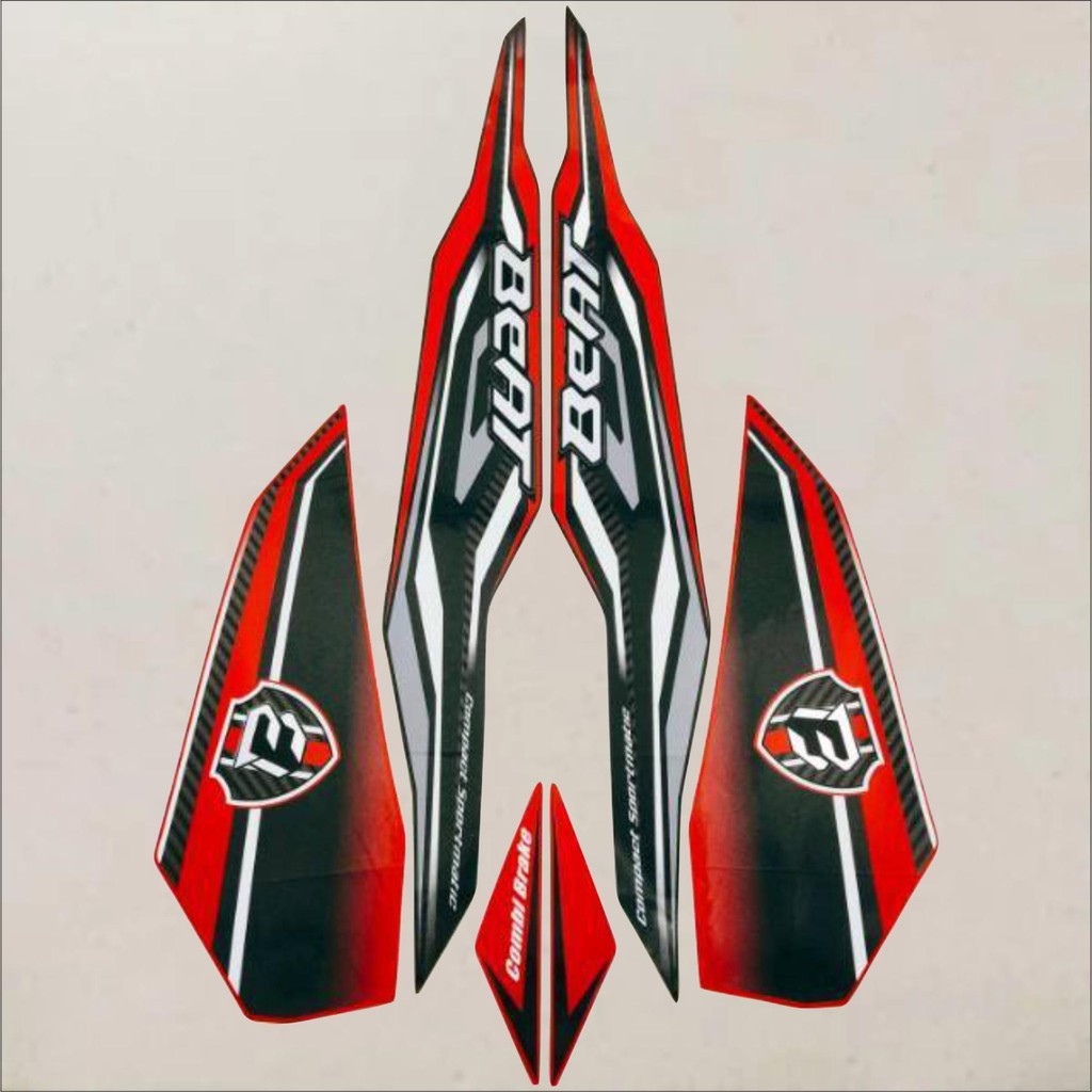 Striping Beat 2019 Hitam Merah Iss