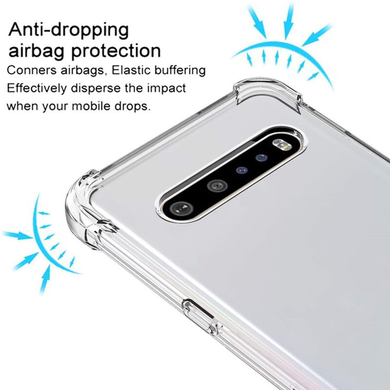 New Phone case LG V60 ThinQ 5G Back cover Shockprook Absorbing Ultra Clear Soft Casing Flexible Mili