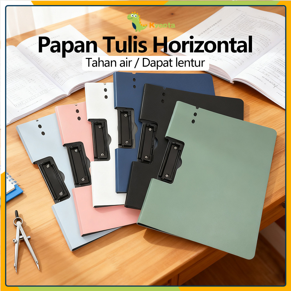 Kyopta Clipboard With Cover Folio Map folder A4 Multifungsi Map Dokumen Jepitan Simple Untuk
