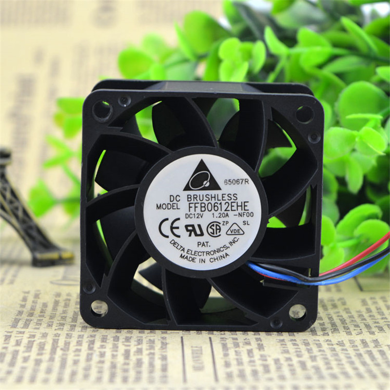 For Delta FFB0612EHE DC 12V 1.2A 14.4W 8000RPM 6cm 6038 60x60x38mm Double Ball Bearing Cooling Fan