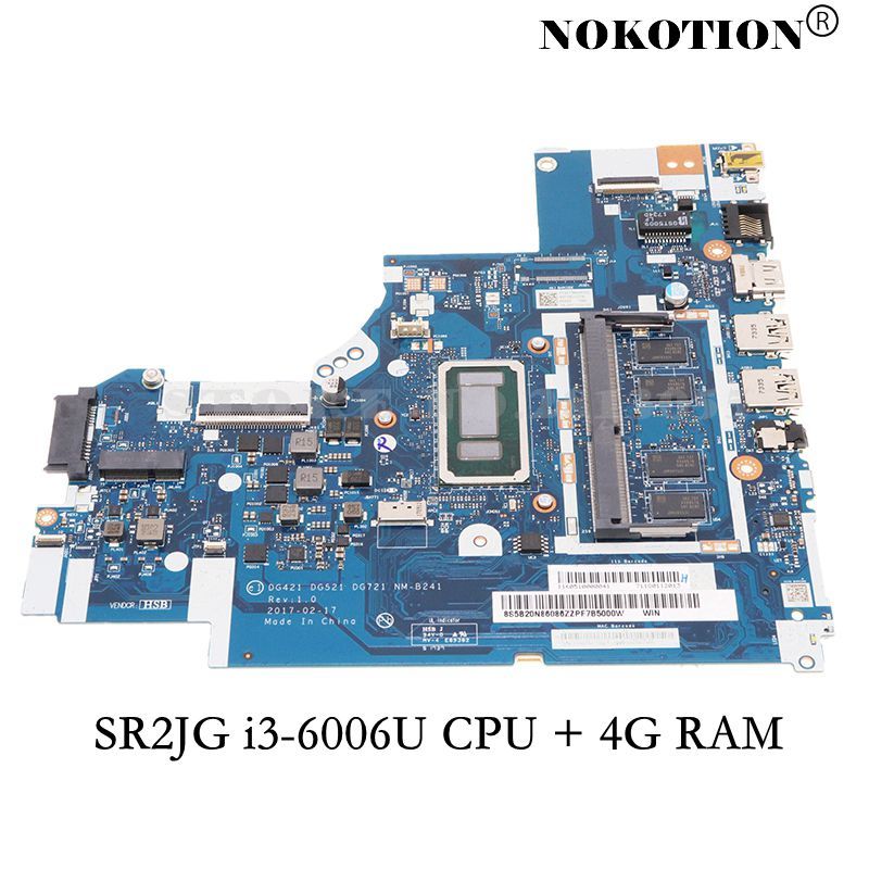 Nokotion 5B20N86086 DG421 DG521 DG721 NM-B241 For Lenovo ideapad 320-14ISK Laptop Motherboard 14 inc