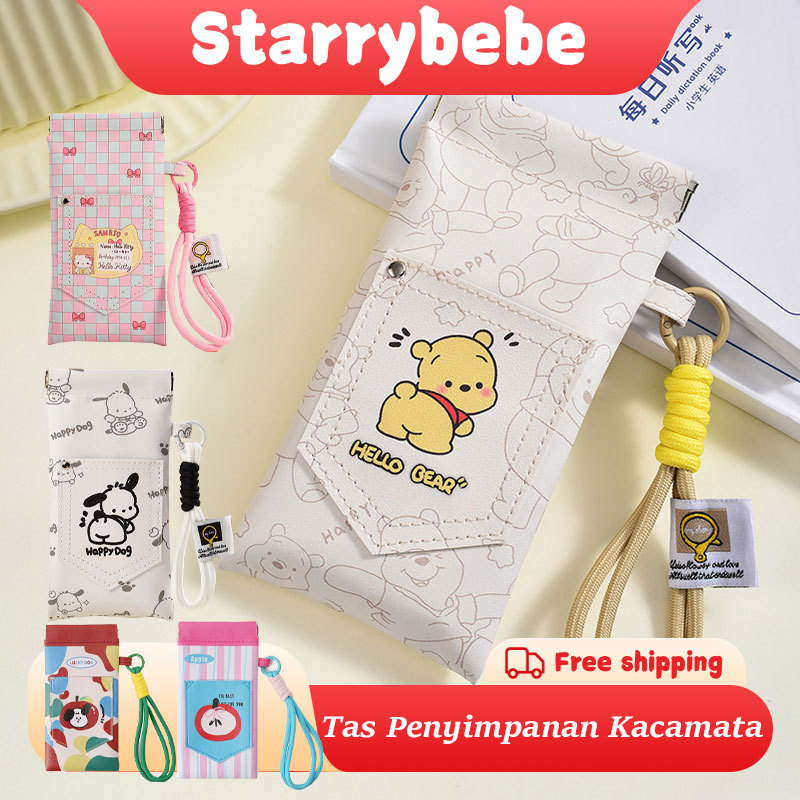 Tas Penyimpanan Kacamata Tas Kacamata Kulit Tas Penyimpanan Kacamata Penutup Otomatis Portabel