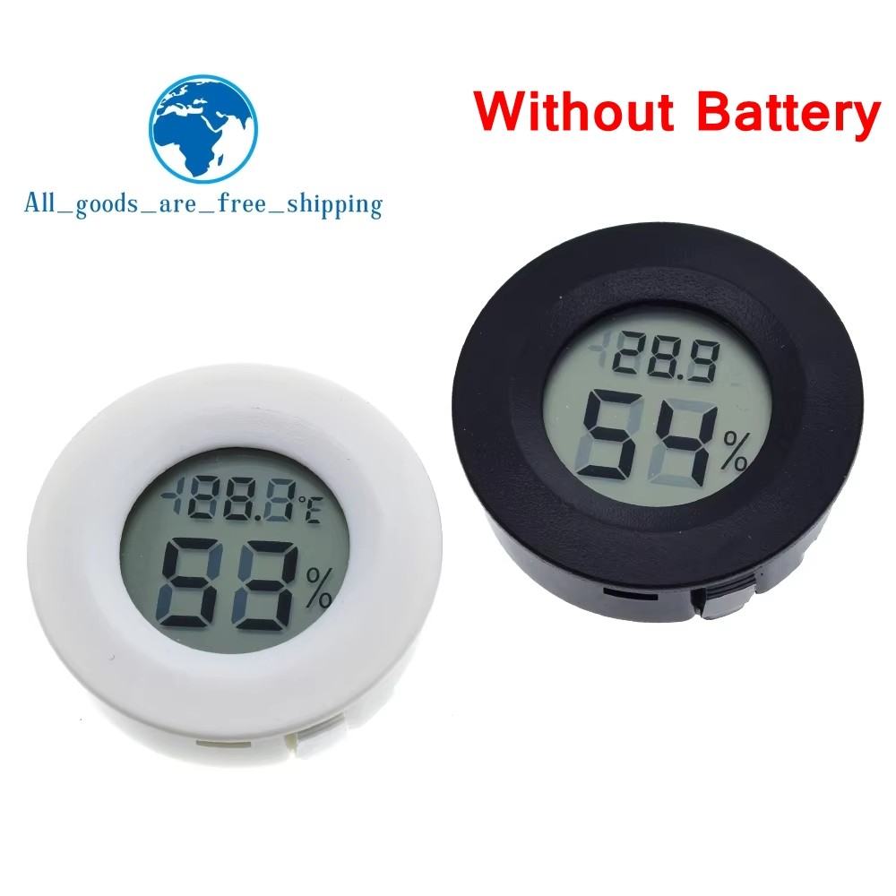 TZT -50~ +70°C Mini LCD gital Thermometer Hygrometer Round Temperature Humity Tester Sensor Detector