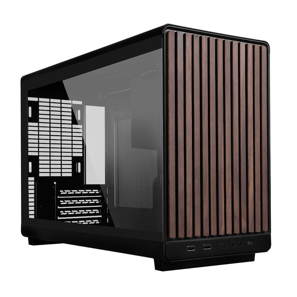 Lian Li A3 mATX Wood Glass Edition | PC Case With Left Side Tempered Glass - Black