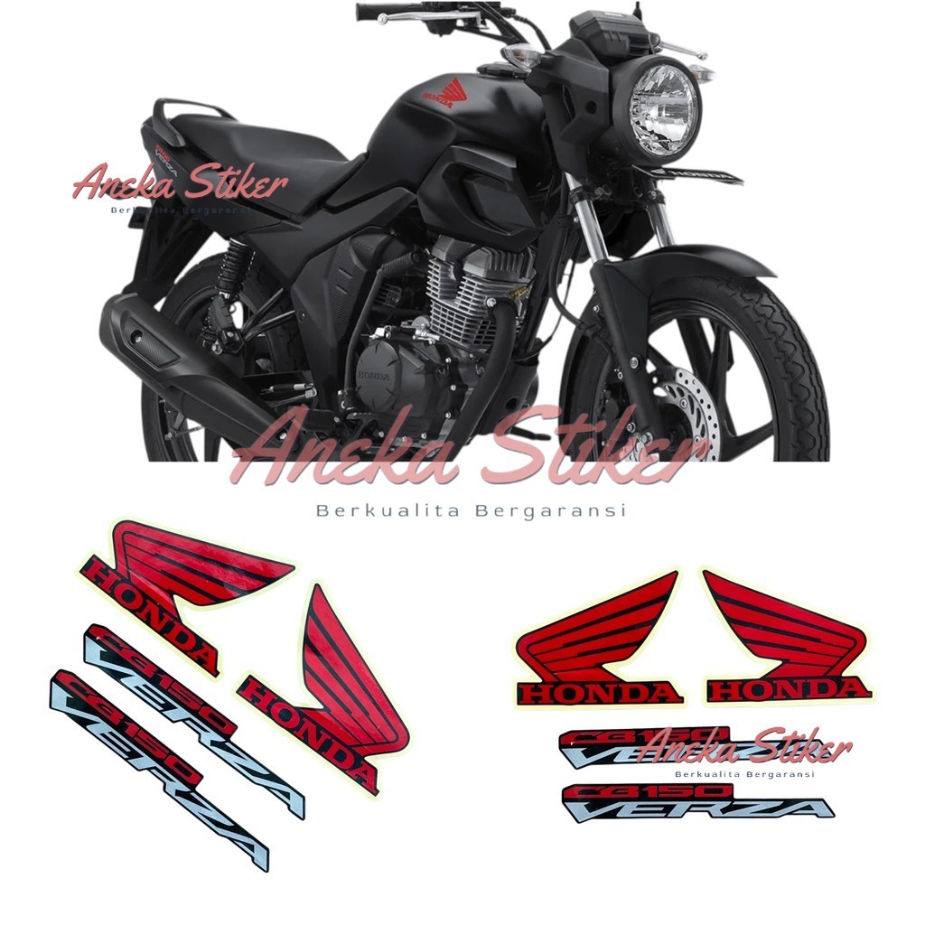 Striping Stiker for CB150 CB Verza 2025 Hitam Glossy list body Standart Original