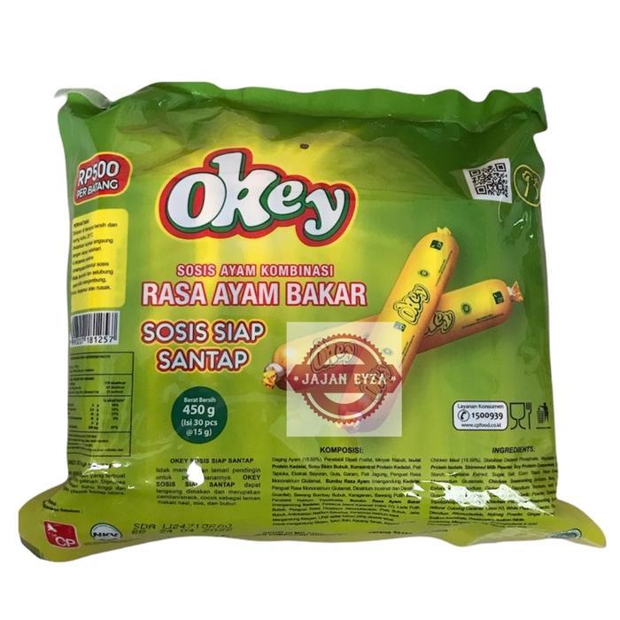 MAYASI SOSIS OKEY AYAM BAKAR SIAP SANTAP ISI 30 BATANG - SOSIS OKEY, 1 PACK ISI 30