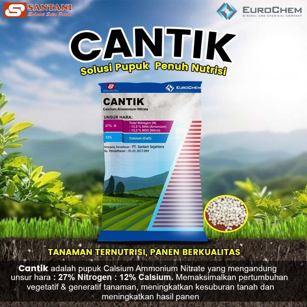 Pupuk Kalsium Nitrat Cantik CALCIUM AMMONIUM NITRAT 1KG Pabrik