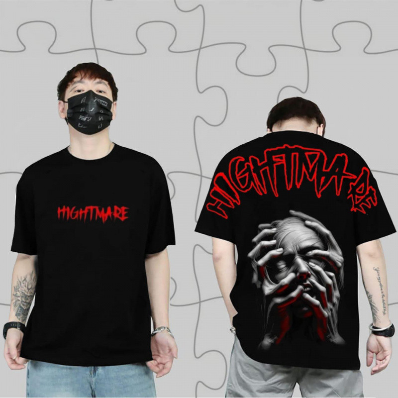 Kaos Distro Pria "Skull Night Mare" - Inspirasi Sukajan & Gaya Bandung untuk Outfit Anak Muda yang T