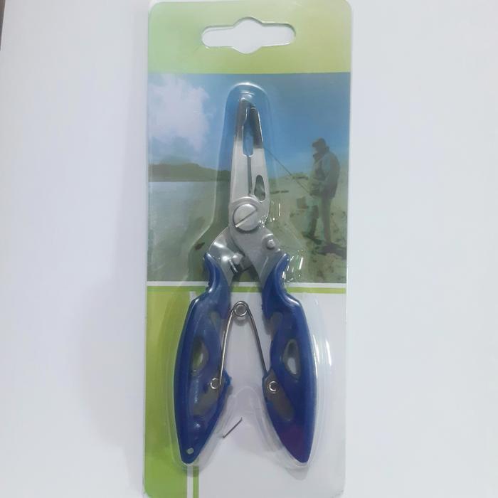 Pandowo_5 Tang Split Ring Pancing Ikan Micro UL Jigging Gunting PE Stainless Steel - Biru