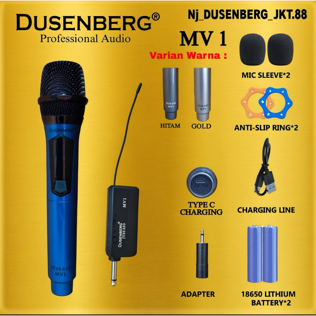 3R Microphone Wireless Mic Karaoke Connect Ampli Speaker Single Mic / Mic Wireless