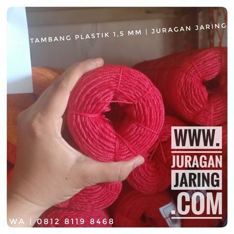 TALI TAMBANG PLASTIK 1,5 MM (1 ROLL) TALI TAMPAR - Merah