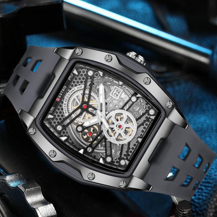 Gastro Jam Tangan Pria Sport D30-2 Rubber Water Resistant 3 ATM Watches Waterproof - Abu