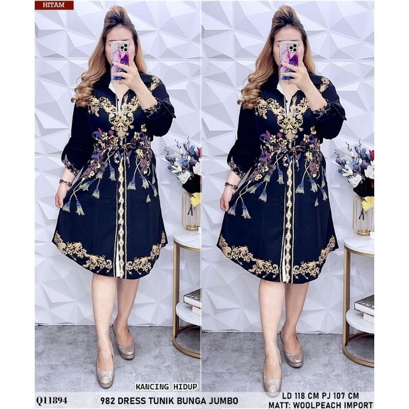 Tunik Kemeja Bunga Sultan Model Mewah